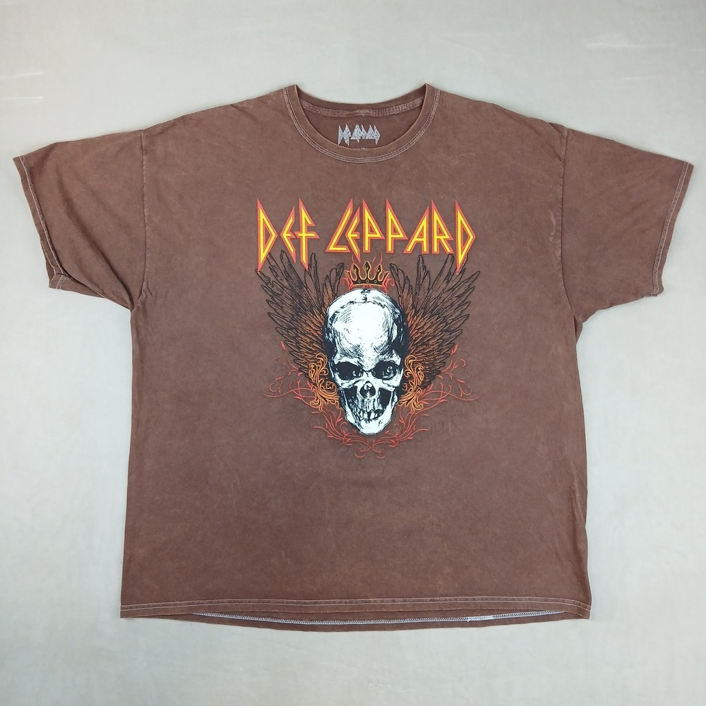 Def Leppard 2017 2XL Mens T Shirt Boxy Drop Shoulder 24x27 **Fits A XL ***